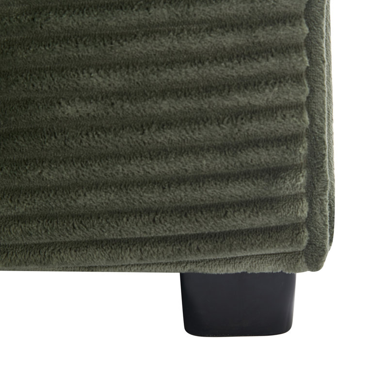 Canapé en velours Corduroy, Vert foncé