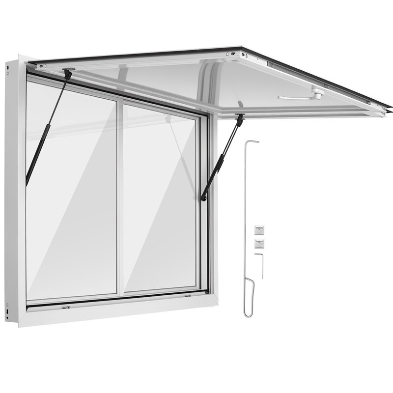 Fenêtre de service en alliage d'aluminium de 48 po x 36 po Concession, H 36,02 po x l 48,03 po x P 4,33 po