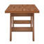Table de salle à manger rectangulaire en bois aggloméré 71 po x 31,5 po avec pieds en bois de noyer épissé. Pieds de table inclinés vers l'extérieur à double panneau.-928423893-928423892