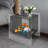 2 Tiers Acrylic Bedside Table With Open Storage Shelf-188515695