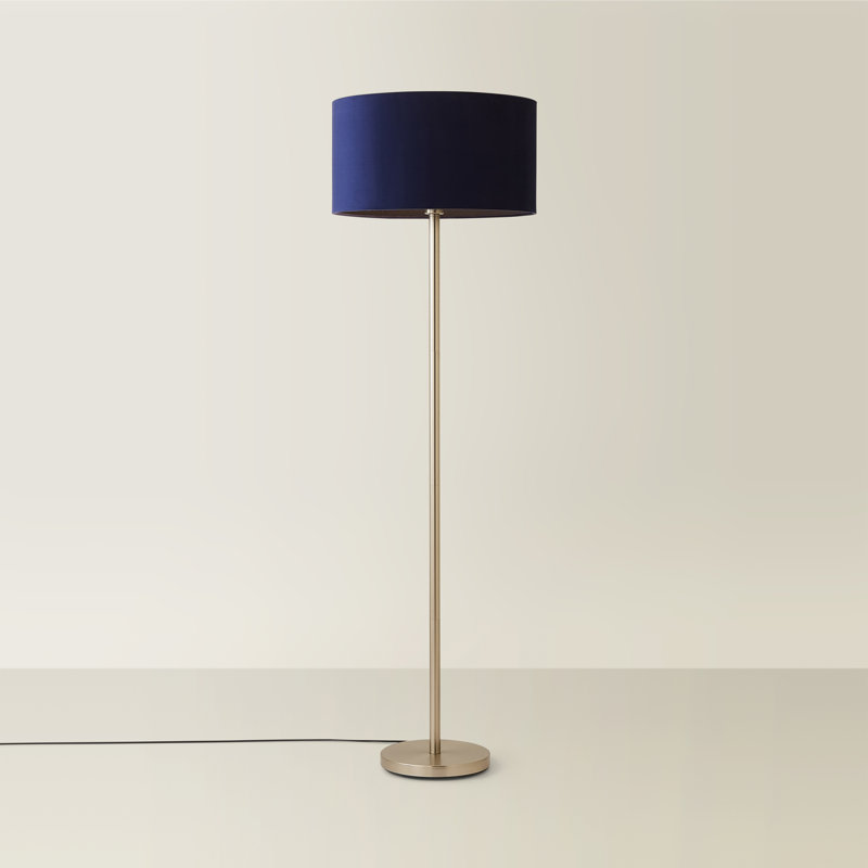 Pearletta Floor Lamp, Yes, Chrome, Blue