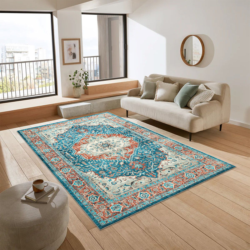 Oriental Machine Tufted Shag Area Rug, Rectangle 60 x 110 cm