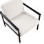 Élégante chaise d'appoint blanche avec égratignures
