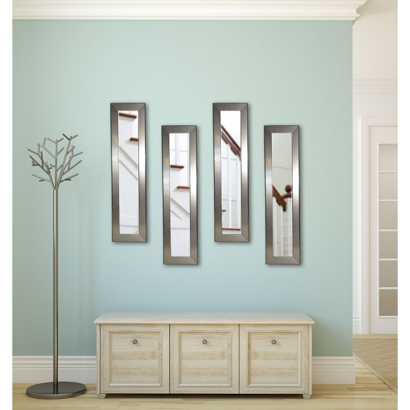 Hobson Flat Wall Mirror, 31" H x 10" W, 4
