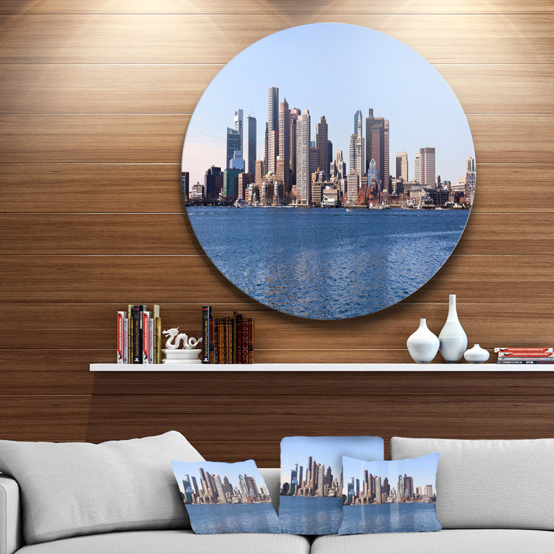 « boston horizon panorama », photographie Cityscape, H 38 po x l 38 po x P 1 po, Métal