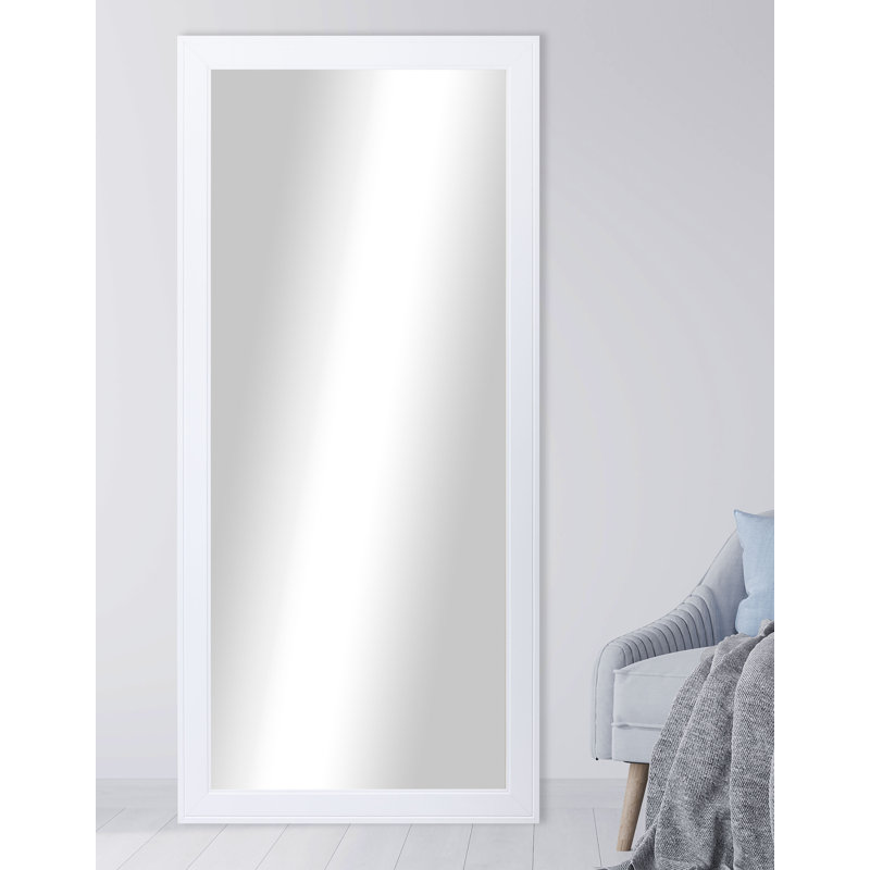 Eladia Engineered Wood Flat Mirror, 65.5" x 30.5", White