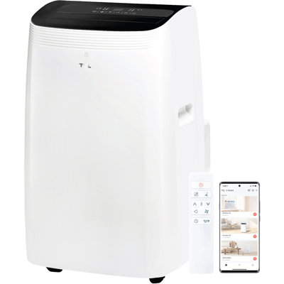 TCL 10 000 BTU, onduleur portatif à courant alternatif double série Q, 450 Pi., Fonctionne avec les appareils domestiques intelligents, (H10PD56W)