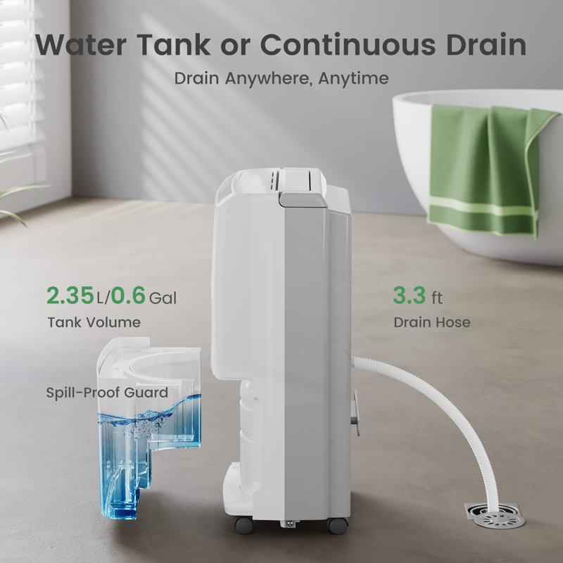 Sitvon 34 pt 2000 sq ft Dehumidifier in White - Intelligent Control, Auto Drain