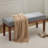 44" W Linen Upholstered Bench with Solid Wood Legs-1358948291