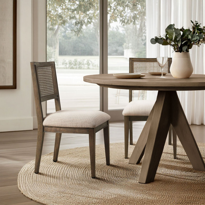 Chaises de salle à manger Cane, Brun