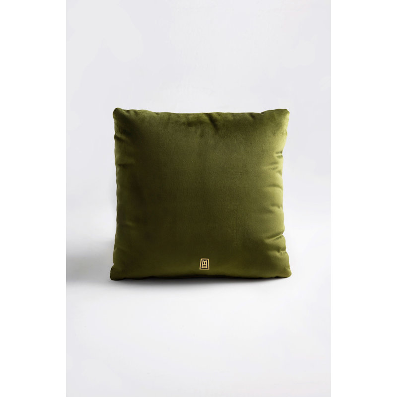 Colibrí Hand Embroidered Decorative Throw Pillows by Andean, In Stock, Olive Green