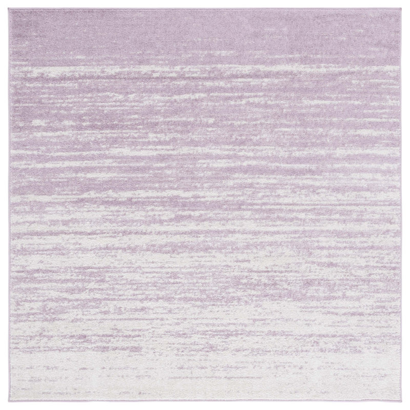 Bethlyn Ombre Cream/Purple Area Rug, Square 6'