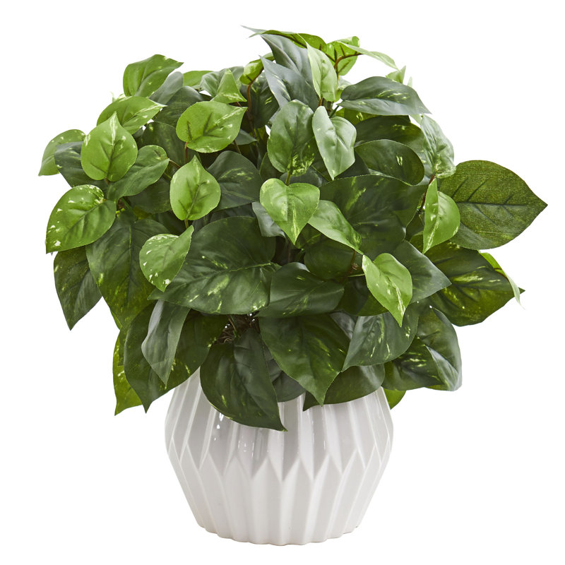 Fougère artificielle 10 "dans un vase décoratif