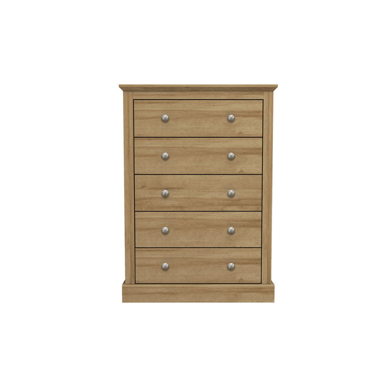DEVON 5 DRAWER CHEST, Oak