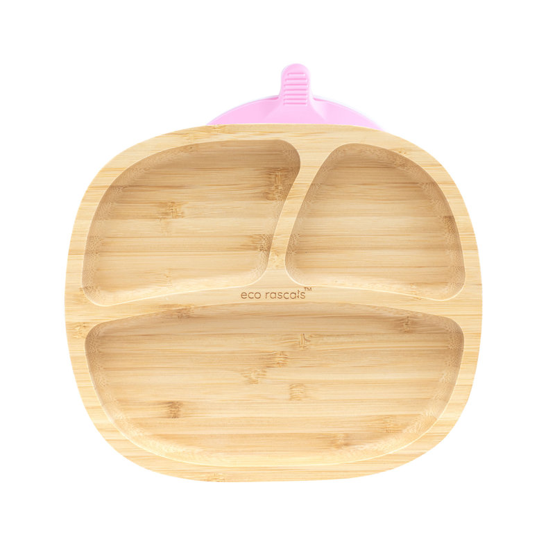 Bamboo Toddler Plate, Pink