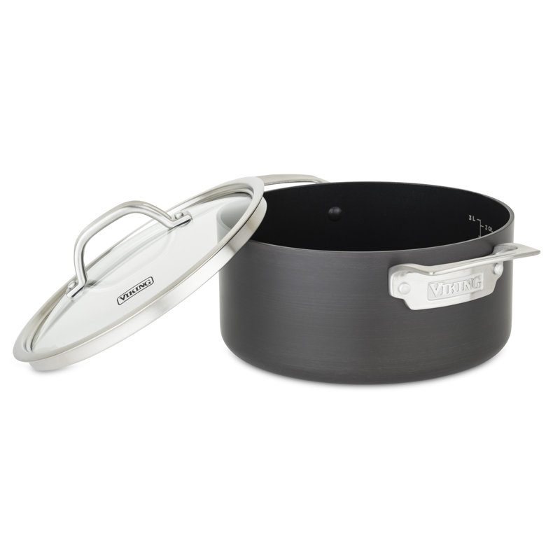 Viking Non-Stick Aluminum Stock Pot with Lid, 4 Qt.