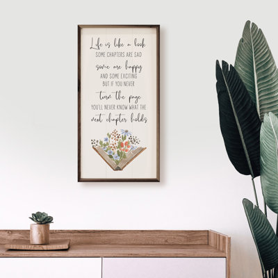 Life Is Like A Book Flowers