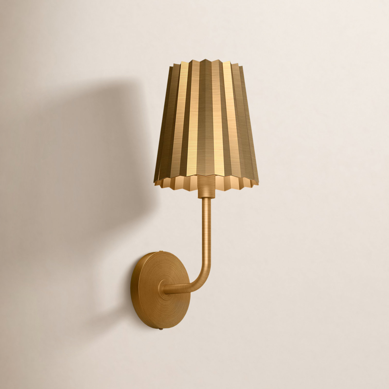 Tindra Single Dimmable Bath Sconce, Aged Gold
