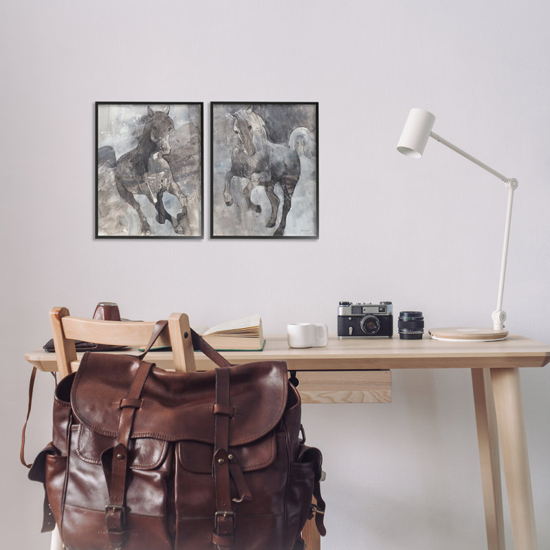 «Free Spirit Wind Dancer Horse», ensemble de 2 giclées encadrées par Albena Hristova, H 14 po x l 11 po