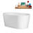 51" Streamline Soaking Freestanding Tub and Tray With Internal Drain-101686213