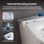 DeerValley Wall Hung Smart Toilet, Electric Bidet Front & Rear Wash,Remote Control, Warm Air Dryer, Night Light, Modern White Toilet for Bathrooms with Filter, Quick Release & Soft Close Design