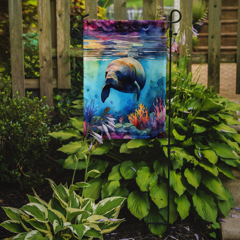Drapeau de jardin double en polyester H 15,5 po x l 11,25 po