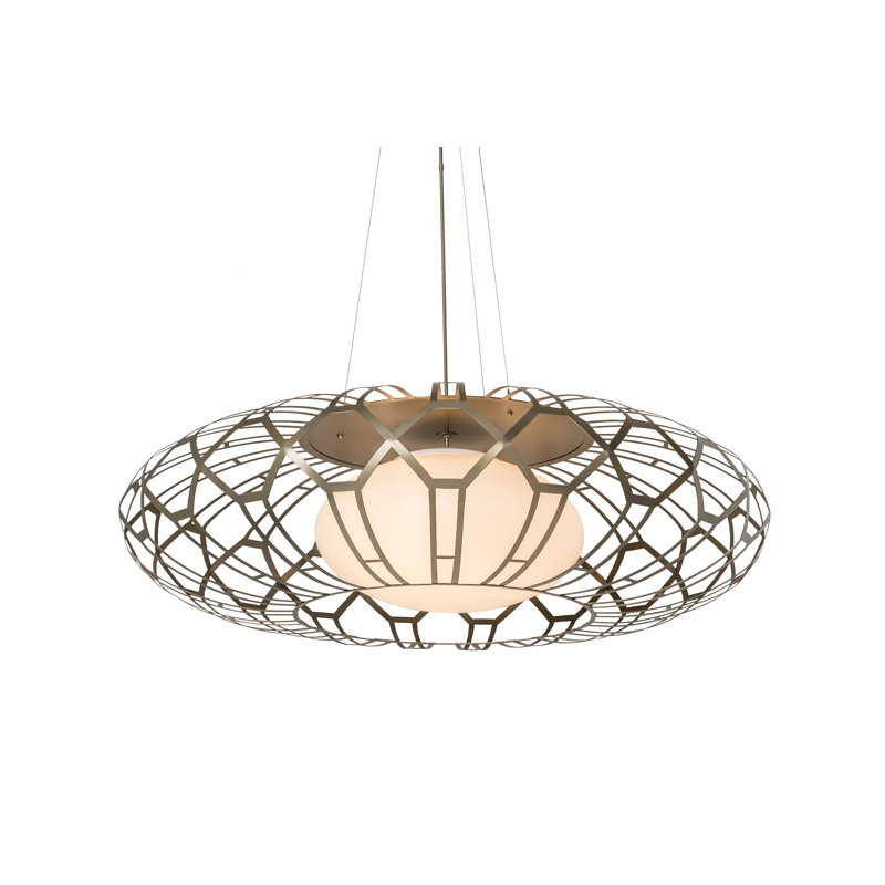 Luminaire suspendu géométrique unique à 3 lumières Margo