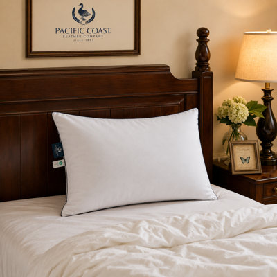 Pacific Coast Bed Pillow, Hotel Collection Goose Feather Down Pillow for Sleeping, Queen Size