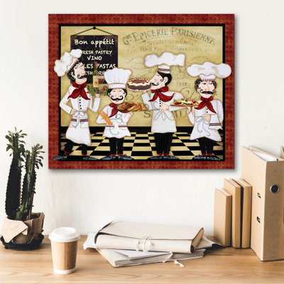  'French Chefs' by Jean Plout Canvas Wall Art, 24" x 20"