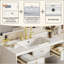 Ensemble de meuble-lavabo 36 po avec lavabo en céramique, armoire de rangement en bois massif, ensemble de meuble-lavabo autoportant avec 2 tiroirs et portes à fermeture douce-608685074