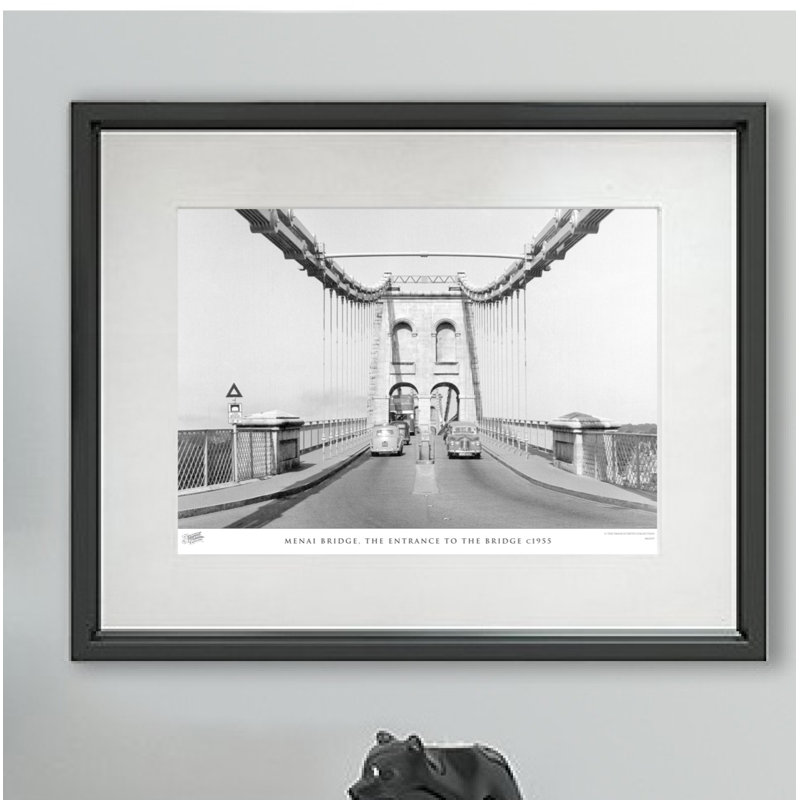 Menai Bridge, The Entrance To The Bridge C1955 by Francis Frith - Single Picture Frame Print, 28cm H x 36cm W x 2.3cm D