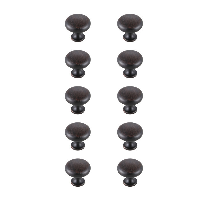 Poignée champignon 1,2 po de diamètre, Bronze frotté à l'huile