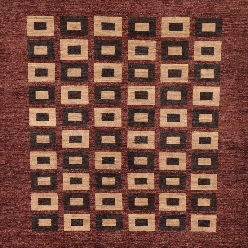 Tapis abstrait moderne 310, Carré 6 pi
