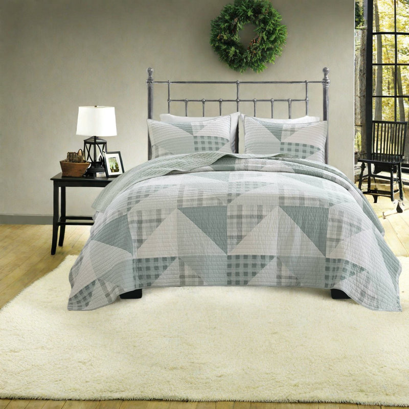 Premium Cotton Bedding Sets, Green Multi Full/queen, Versatile Year-round Comfort