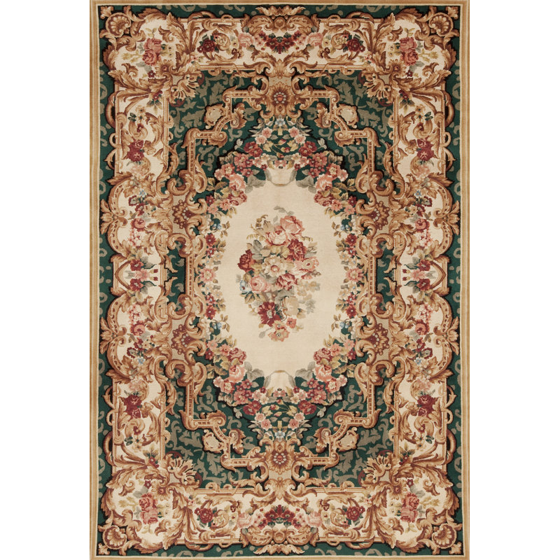 Sino Aubusson Collection Flatweave Wool Area Rug
