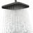 41.5" H Black Space-Aluminum Rain Shower System, Digital Display & Push-Button Switch
