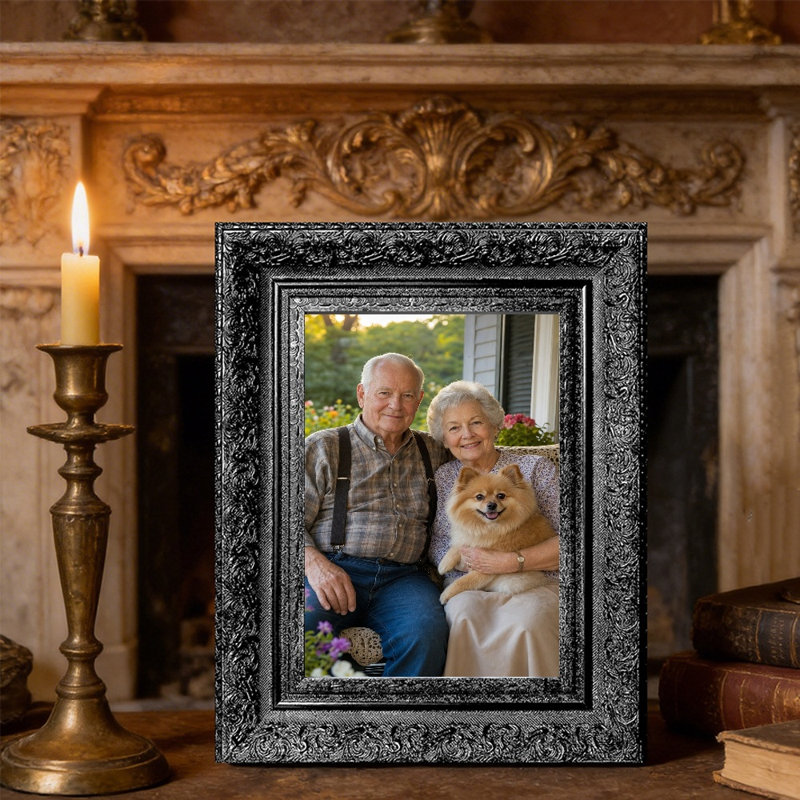 Cadre photo noir classique 1 pièce 5 "x 7" avec photo protecteur, Black, 1, 5" W x 7" H