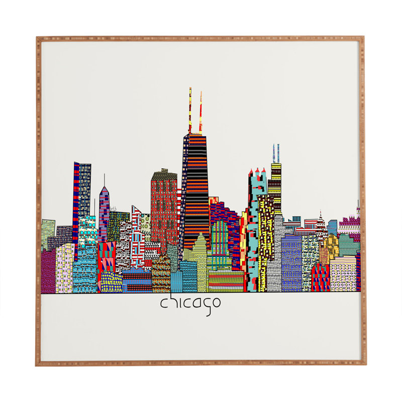« chicago city », impression encadrée, H 20" x l 20" x P 1"