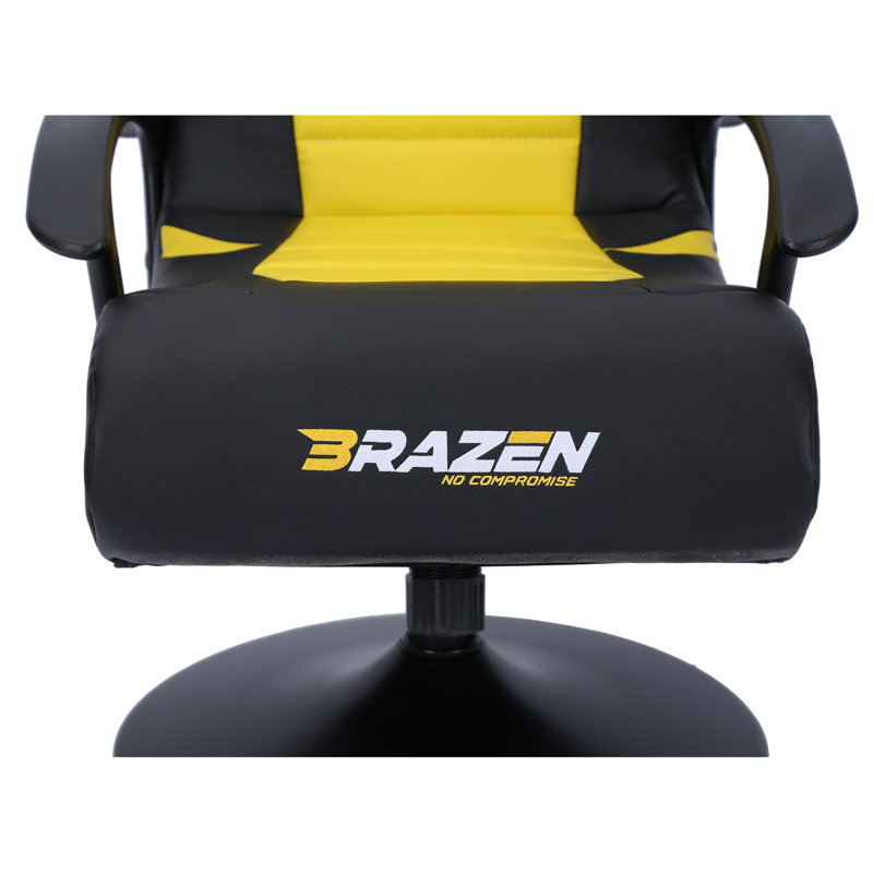 BraZen Pride 2.1 Bluetooth Surround Sound Gaming Chair - Pledger, Black/Yellow