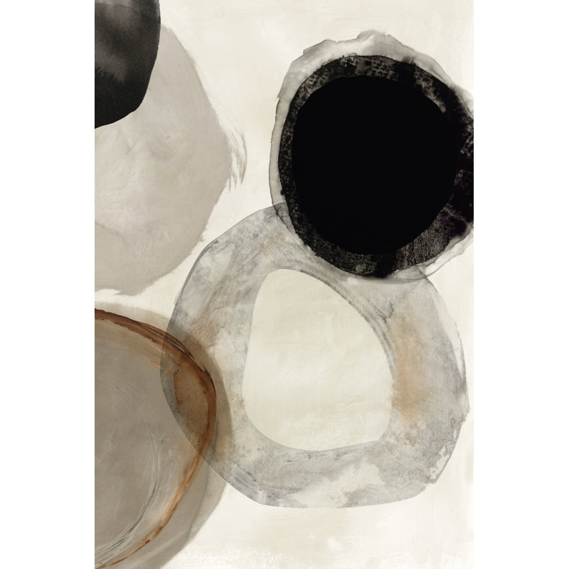 Beige Rings I - Wrapped Canvas Print, 18" H x 12" W