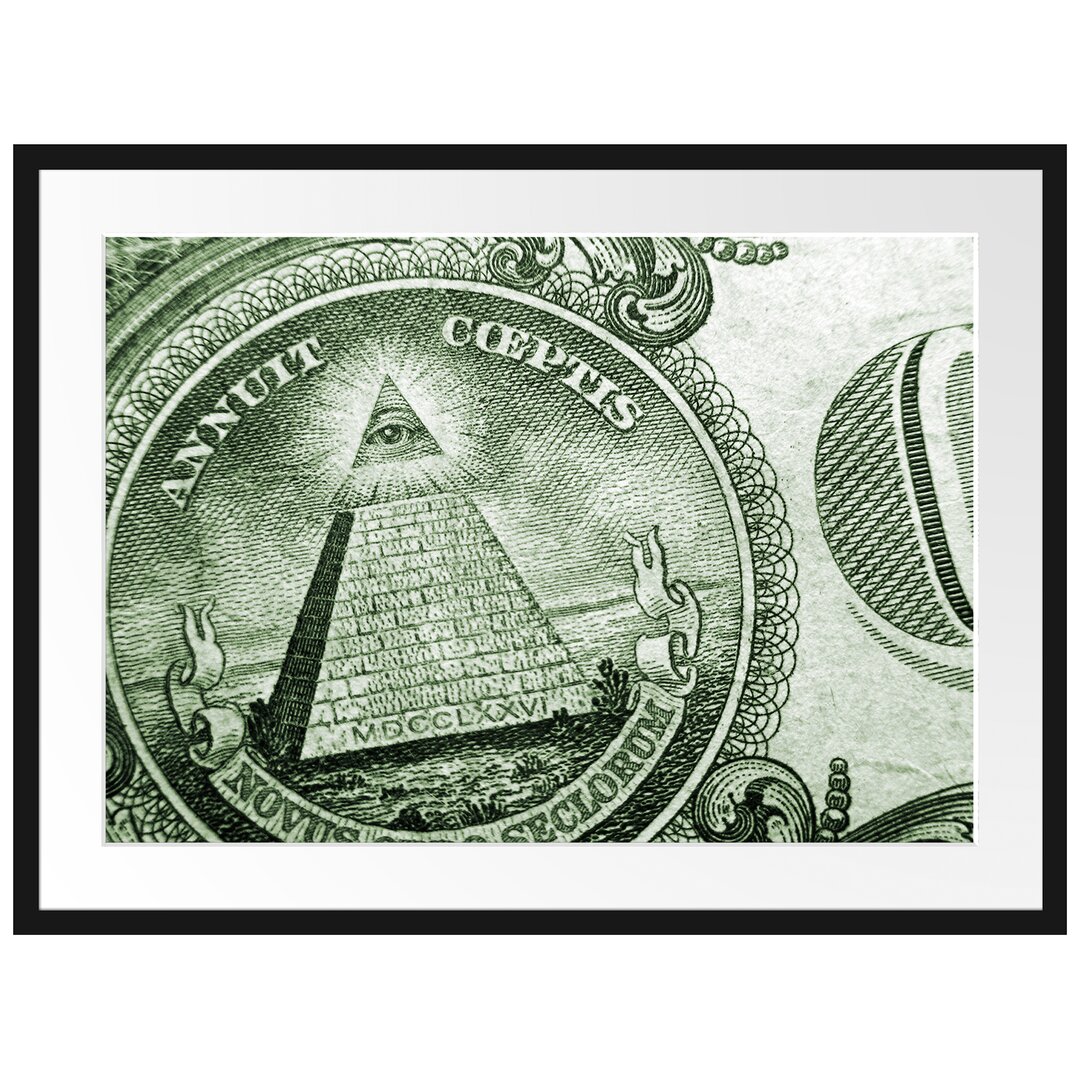 Gerahmtes Poster Illuminaten-Pyramide