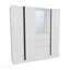 1,80 Armoire avec portes doubles, tringle et tablettes intérieures, blanc