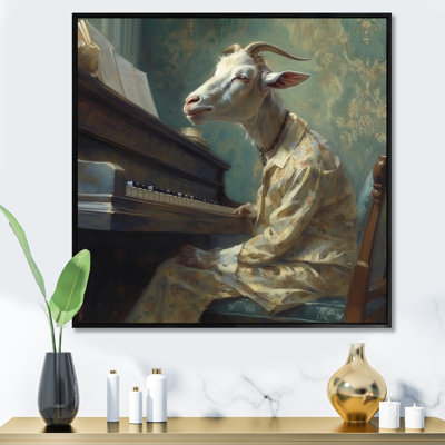 Chèvre jouant de la musique II sur toile