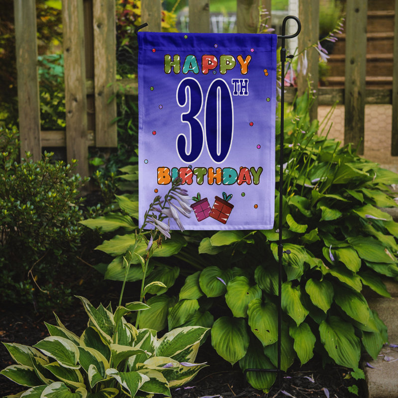 Drapeau de jardin à 2 côtés happy 30e birthday