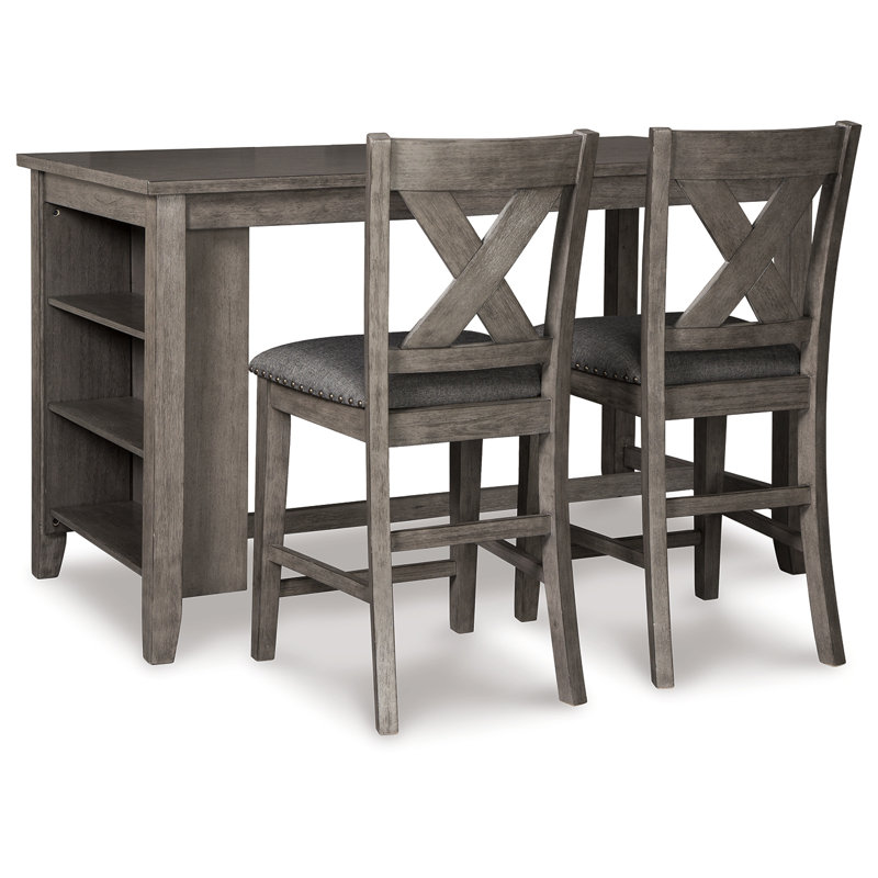 Table de salle à manger à hauteur de comptoir Caitbrook et 2 tabourets de bar
