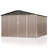 Outdoor Metal Shed Storage with Updated Frame Structure and Lockable Doors-101509807