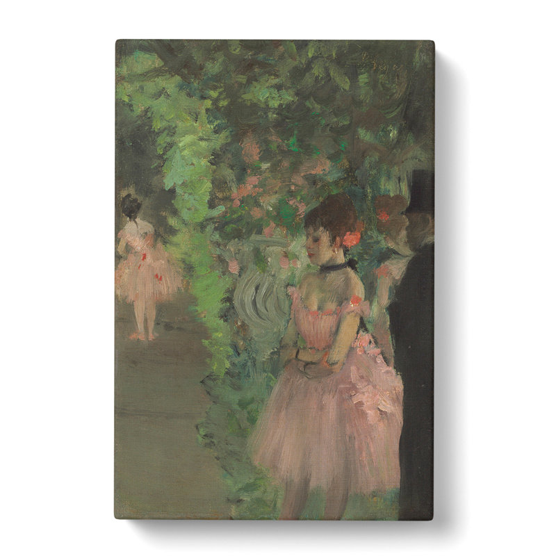 Ballet Ballerina Dancers Backstage by Edgar Degas - Wrapped Canvas, 50cm H x 35cm W x 3cm D