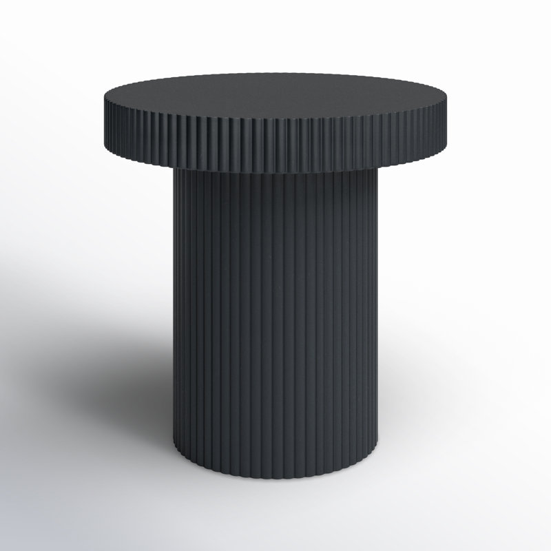 Table d'appoint latérale en bois noir