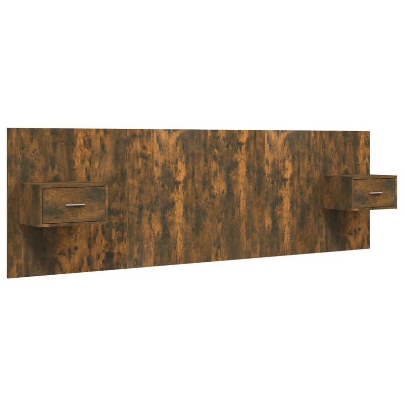 Jamad Bookcase Headboard, Kingsize (5'), Smoked Oak
