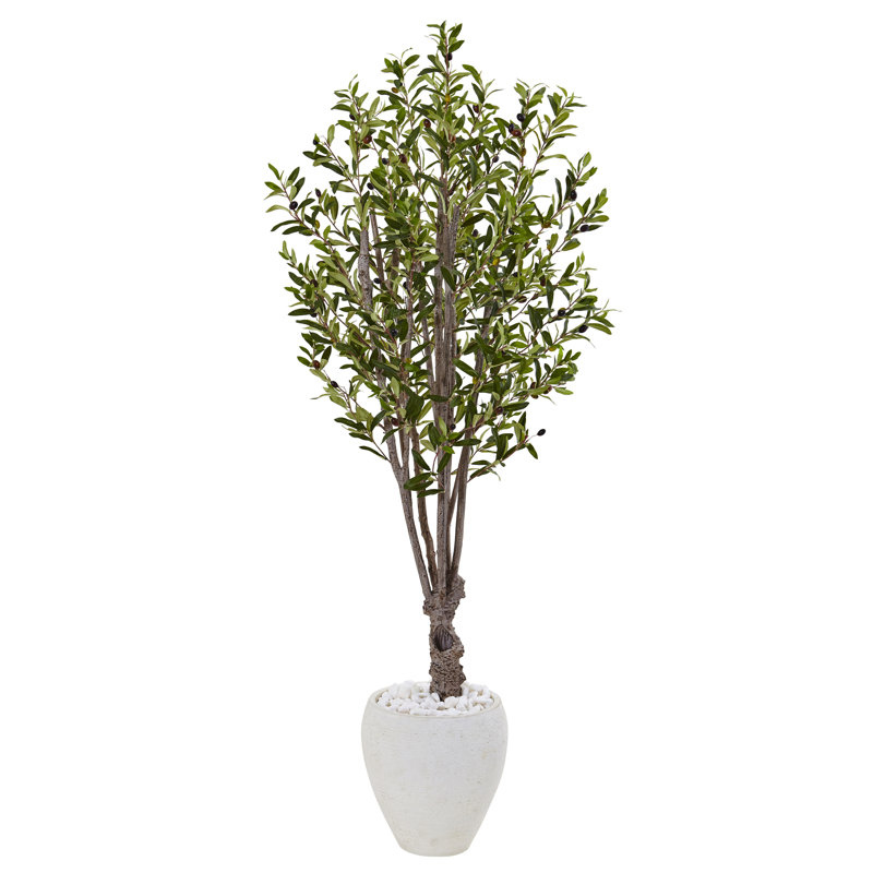 Olive artificielle 48 po en pot